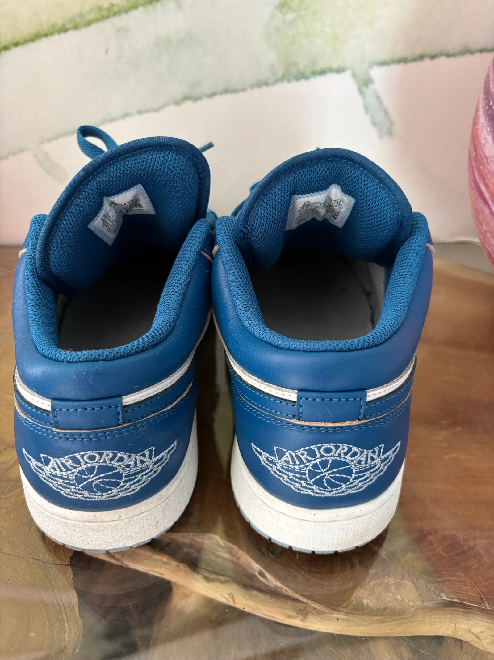 Zapatillas Nike Air Jordan 1 low azul blanco – photo 4